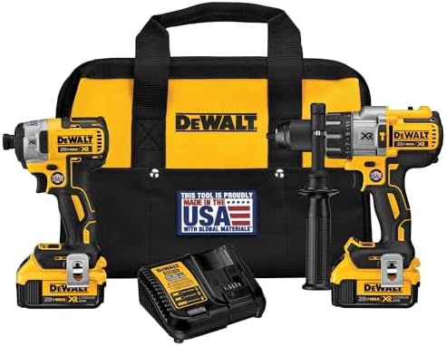 DEWALT 20V MAX Hammer Drill and Impact Driver, Cordless Power Tool Combo Kit