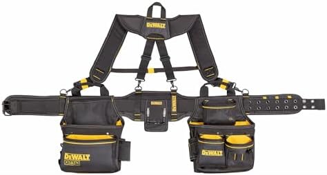 DEWALT Professional Tool Belt Organizer With Suspenders and 25 Pockets, Heavy