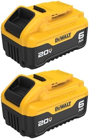 DEWALT 20V MAX 6 Ah Lithium Ion Battery 2-Pack (DCB206-2)