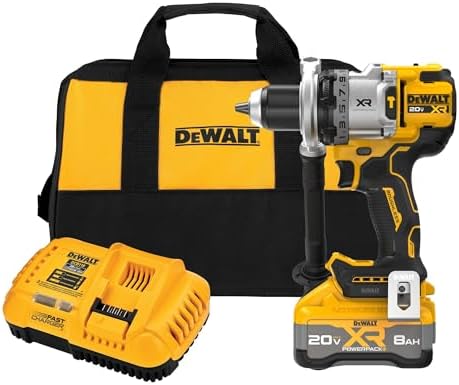 DEWALT 20V MAX XR 1/2 Inch Cordless Hammer Drill Kit with 8AH Battery and