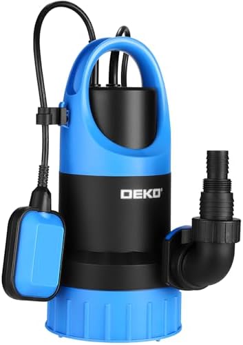 Sump Pump Submersible Water Pump : DEKOPRO 1HP Thermoplastic Portable Utility