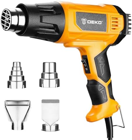 DEKOPRO Heat Gun, 1500W Hot Air Gun Kit with Variable Temperature Control