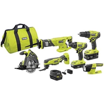 RYOBI P1819 18V One+ Lithium Ion Combo Kit