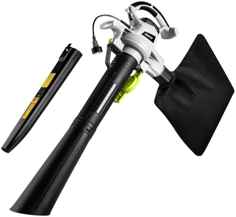 DEKOPRO 12 Amp 3 in 1 Electric Leaf Blower Corded, Leaf Vacuum and Mulcher Lawn