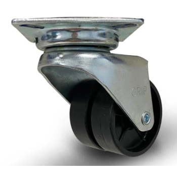 Grip 43055 100mm 70kg Grey Rubber Moulded Steel Core Swivel Castor