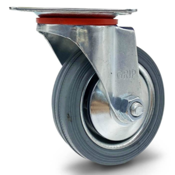 Grip 43052 75mm 50kg Grey Rubber Moulded Steel Core Swivel Castor